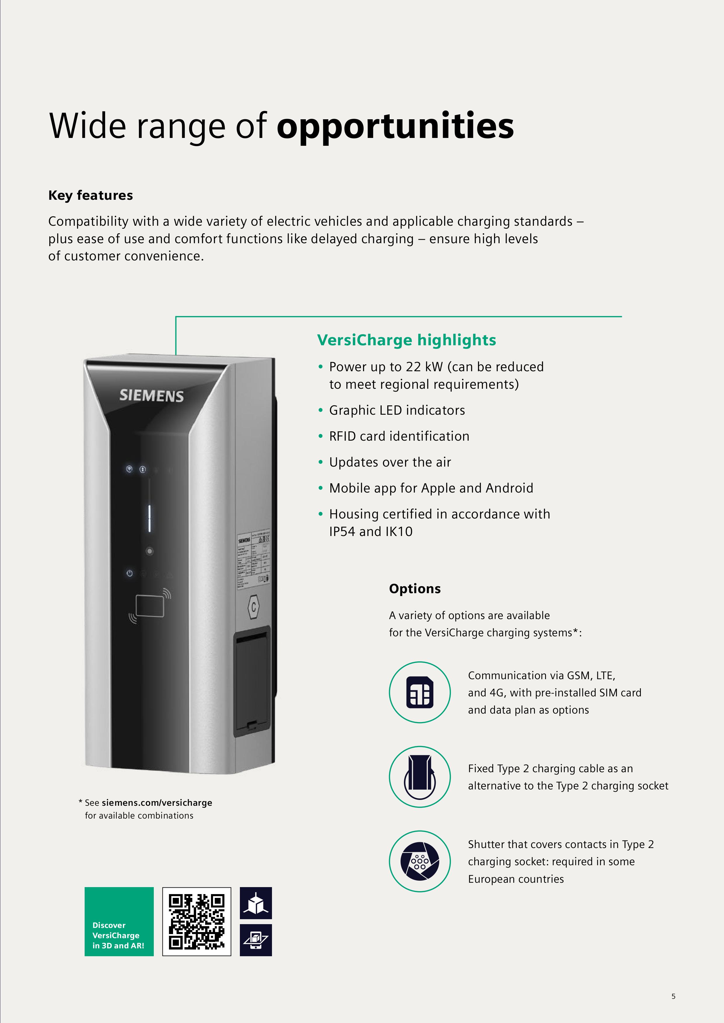 Siemens EV Charger VersiCharge Gen3 - Content Image 1
