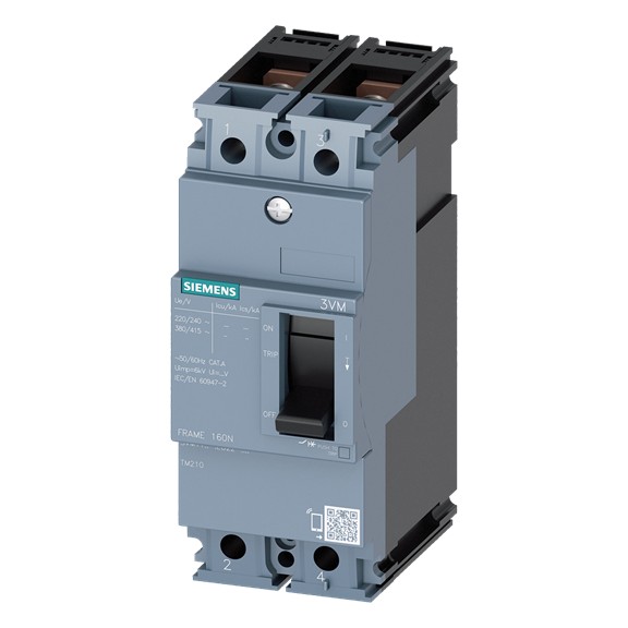 MCCB 3VM 2P - พิกัดกระแส 16A - 63A - Icu up to 36kA at 240V