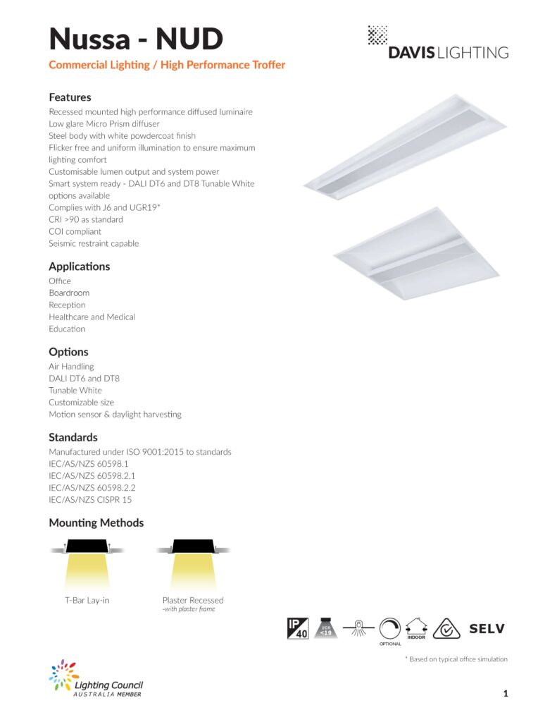 B.Grimm Technologies-Davis Lighting-Nussa-NUD-Commercial-Lighting