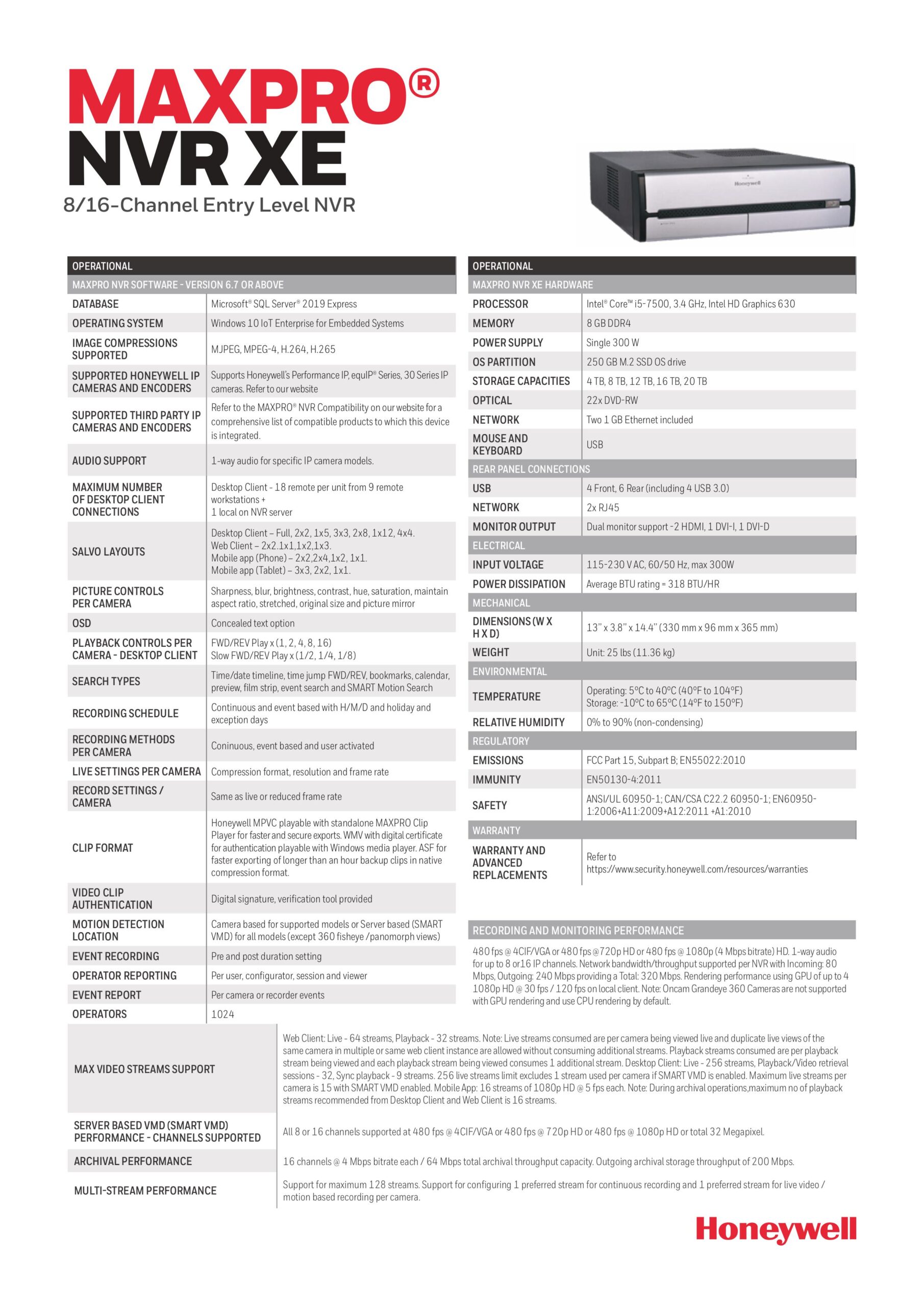 B.Grimm Technologies｜MAXPRO NVR XE｜Honeywell