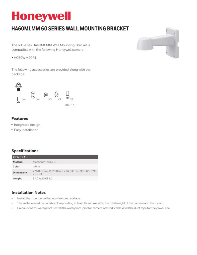 B.Grimm Technologies｜wall mounting bracket｜Honeywell